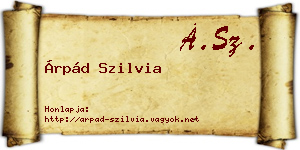 Árpád Szilvia névjegykártya